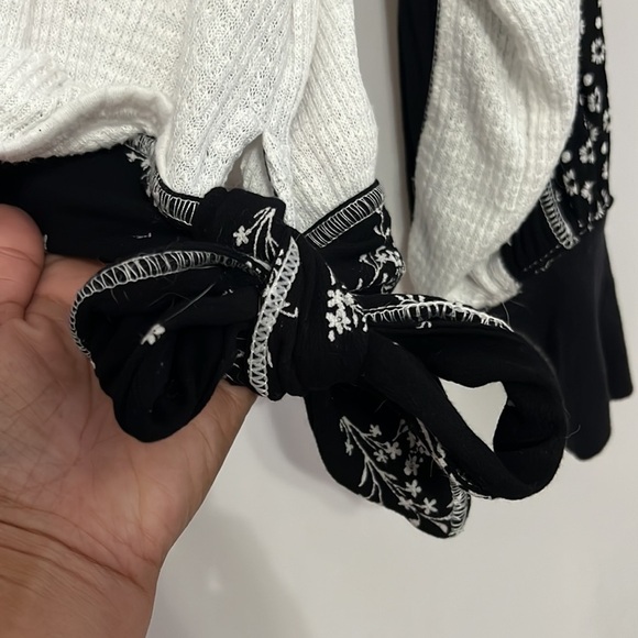 Free People Women'sAuxton Long SleeveThermal Wrap Top Ivory small - Picture 5 of 6